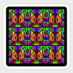 Cat rainbow pattern Sticker